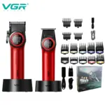 VGR 001 and 977 Men’s Professional Clippers and Trimmer Set - Image 8