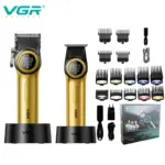VGR 001 and 977 Men’s Professional Clippers and Trimmer Set - Image 9