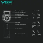 VGR 001 and 977 Men’s Professional Clippers and Trimmer Set - Image 5