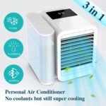 Microhoo 3-in-1 Mini Air Conditioner Fan | Cooling + Humidifier + Air Purifier