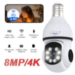 Sony Sensor Wireless LED 4K Bulb Camera with 360° View