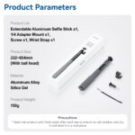 Universal Action Camera Waterproof Selfie Stick - Image 8