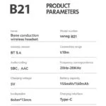 Sanag B21S True Bone Conduction Bluetooth 5.4 Earphones - Image 8