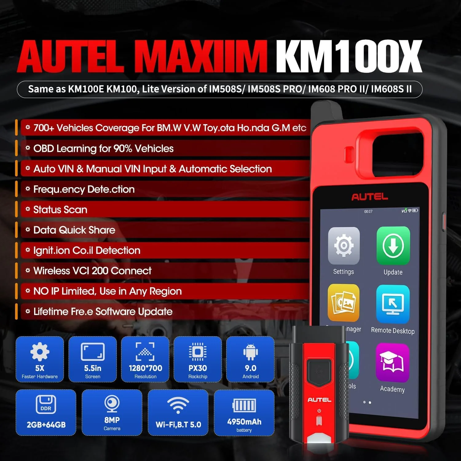 Autel MaxiIM KM100 Key Fob Programmer & Immobiliser - Image 3
