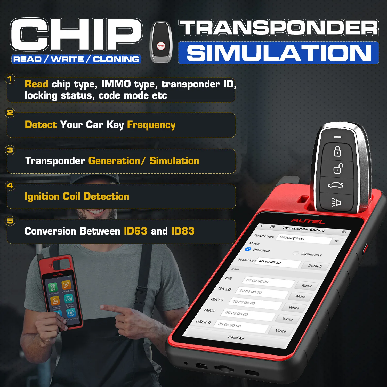 Autel MaxiIM KM100 Key Fob Programmer & Immobiliser - Image 4