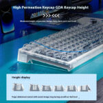 AULA F98PRO Wireless RGB Mechanical Keyboard | Transparent Keycaps | 2.4G & BT - Image 6