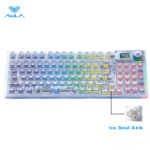 AULA F98PRO Wireless RGB Mechanical Keyboard | Transparent Keycaps | 2.4G & BT - Image 9