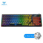 AULA F98PRO Wireless RGB Mechanical Keyboard | Transparent Keycaps | 2.4G & BT - Image 10