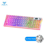 AULA F98PRO Wireless RGB Mechanical Keyboard | Transparent Keycaps | 2.4G & BT - Image 12