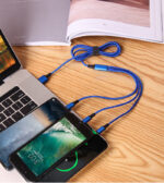 D8 3-in-1 Fast Charging Cable | iOS + Android + Type-C | 3A Current - Image 3