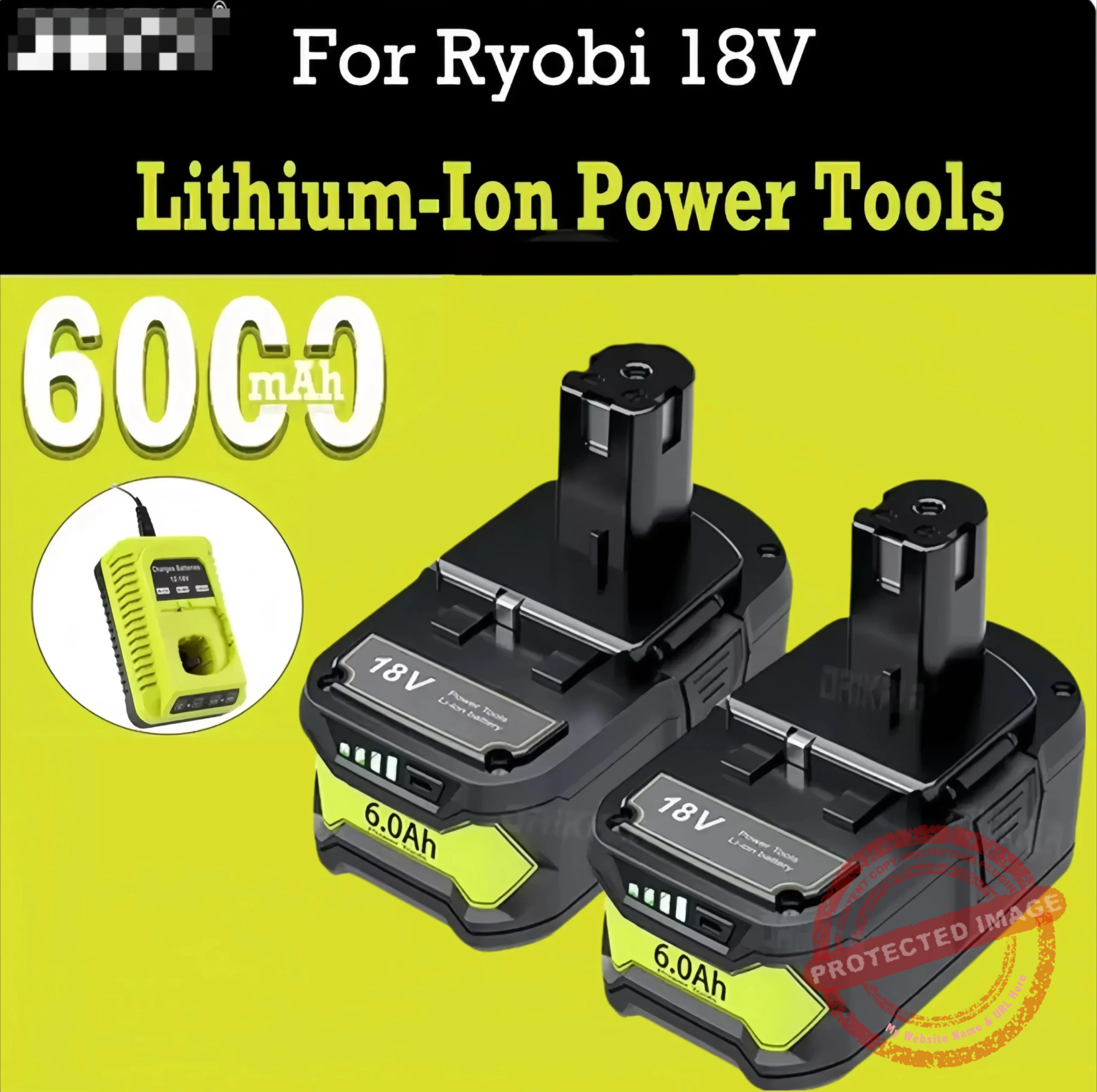 18V 6.0/12.8Ah Battery for RYOBI ONE+ - Image 8