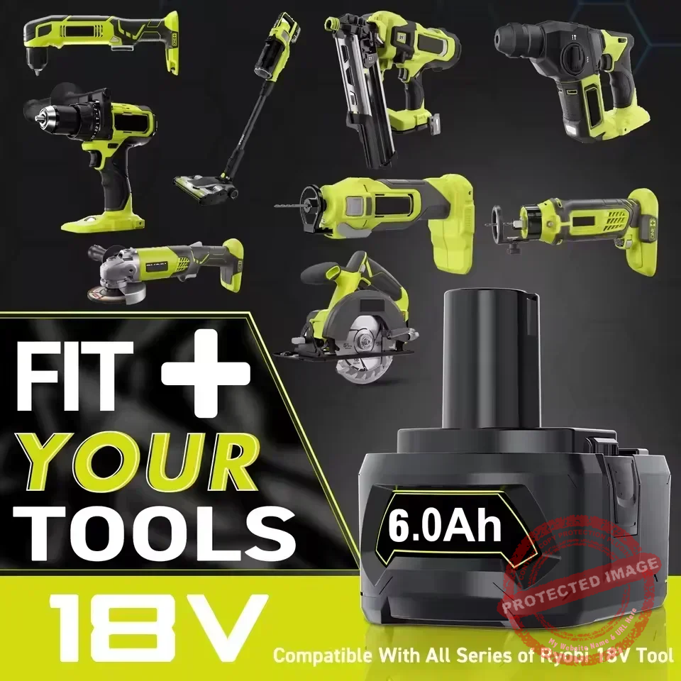 18V 6.0/12.8Ah Battery for RYOBI ONE+ - Image 6