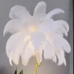 Ostrich Feather Bedroom Table Lamp - Image 12