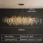 Elegant French Crystal Branch Chandelier – Luxury Ceiling Light for Living Room & Dining Room - Image 11