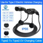 Type 2 EV Charging Cable – 16A/32A | 3.6kW / 11kW | 3.5m / 4m | IEC 62196-2 Male to Female