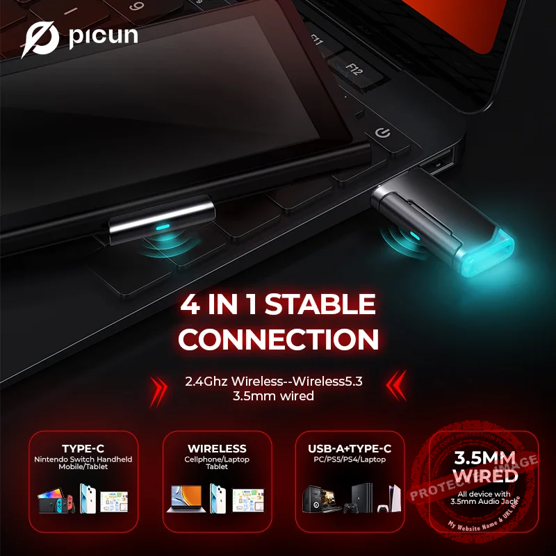 Picun G2 2.4G Wireless Gaming Headset - Image 3