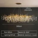 Elegant French Crystal Branch Chandelier – Luxury Ceiling Light for Living Room & Dining Room - Image 13