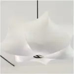 Natural Linen and Silk Wabi-Sabi Pendant Light - Image 5