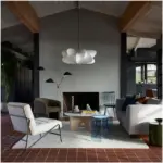 Natural Linen and Silk Wabi-Sabi Pendant Light - Image 3