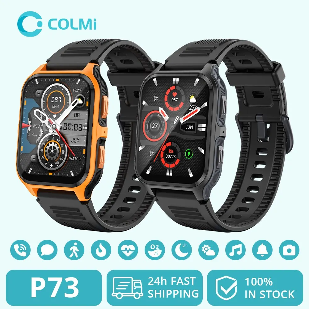 Sb4a50fd3012143f2b299bdf44db42f63E.webp COLMI P73 1.9" Outdoor Military Smart Watch - Image 1