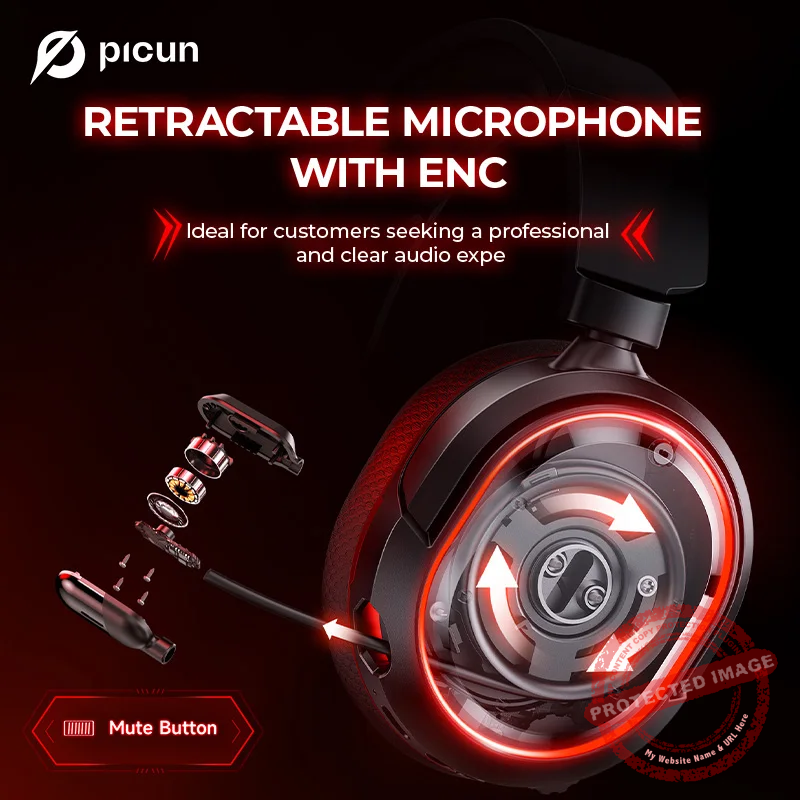 Picun G2 2.4G Wireless Gaming Headset - Image 4