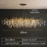 Elegant French Crystal Branch Chandelier – Luxury Ceiling Light for Living Room & Dining Room - Image 14