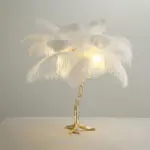 Ostrich Feather Bedroom Table Lamp - Image 4