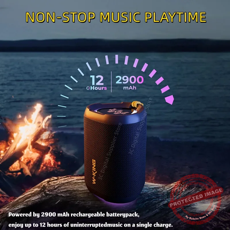 W- KING D110 Portable Outdoor Bluetooth Speaker - Image 5