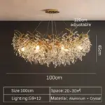 Elegant French Crystal Branch Chandelier – Luxury Ceiling Light for Living Room & Dining Room - Image 9