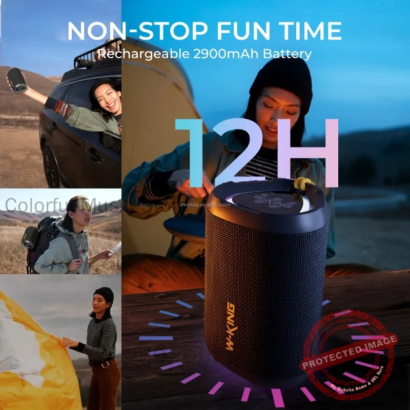 W- KING D110 Portable Outdoor Bluetooth Speaker - Image 6