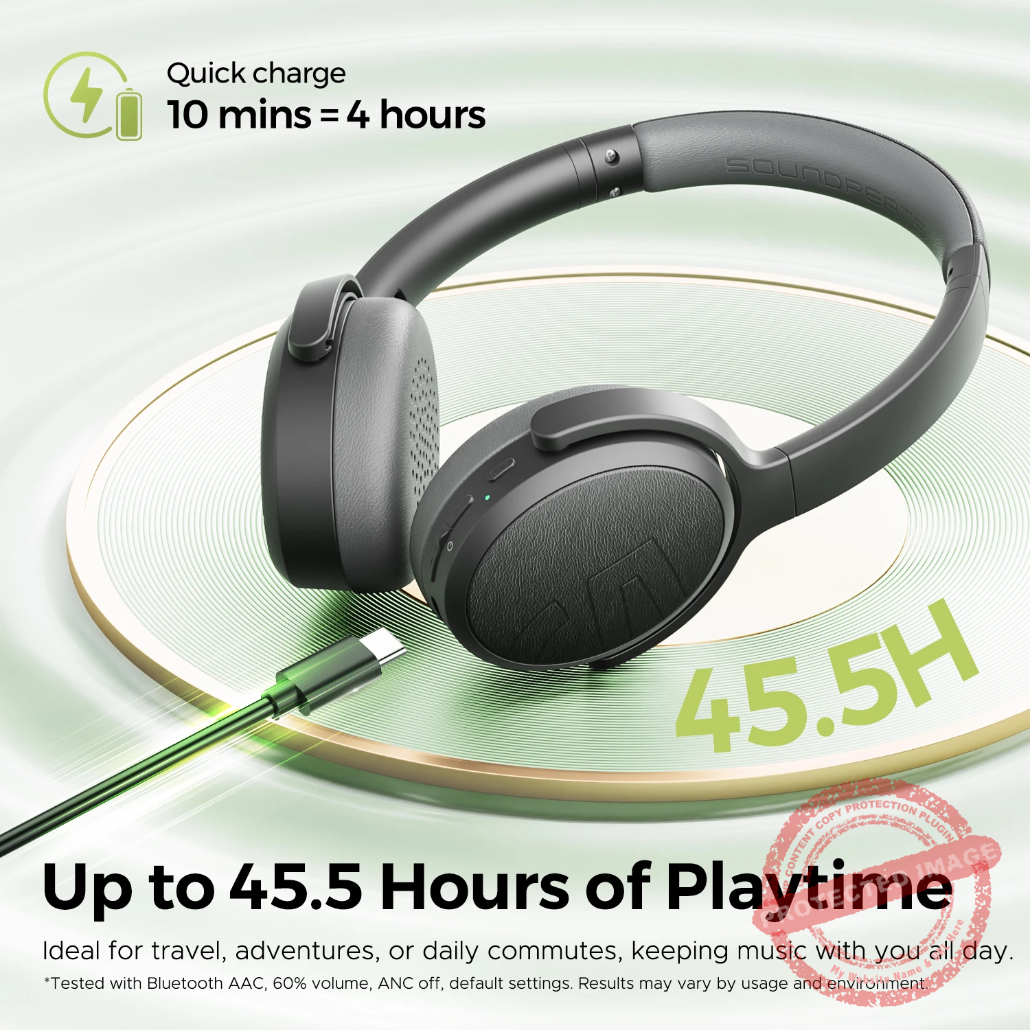 SoundPEATS Space Lite Noise Cancelling Headphones - Image 3