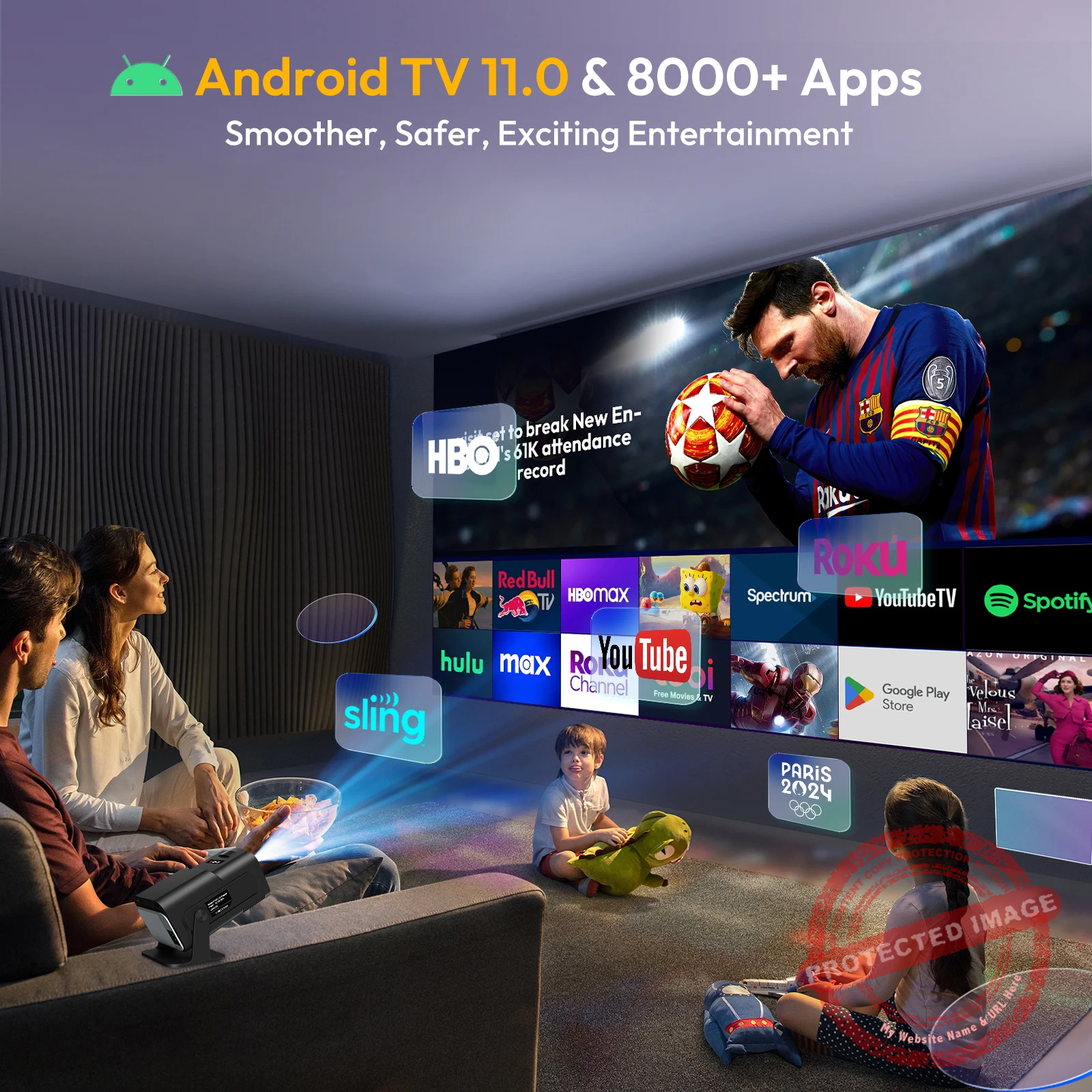 XGODY Gimbal5 Portable Smart Projector - Image 6