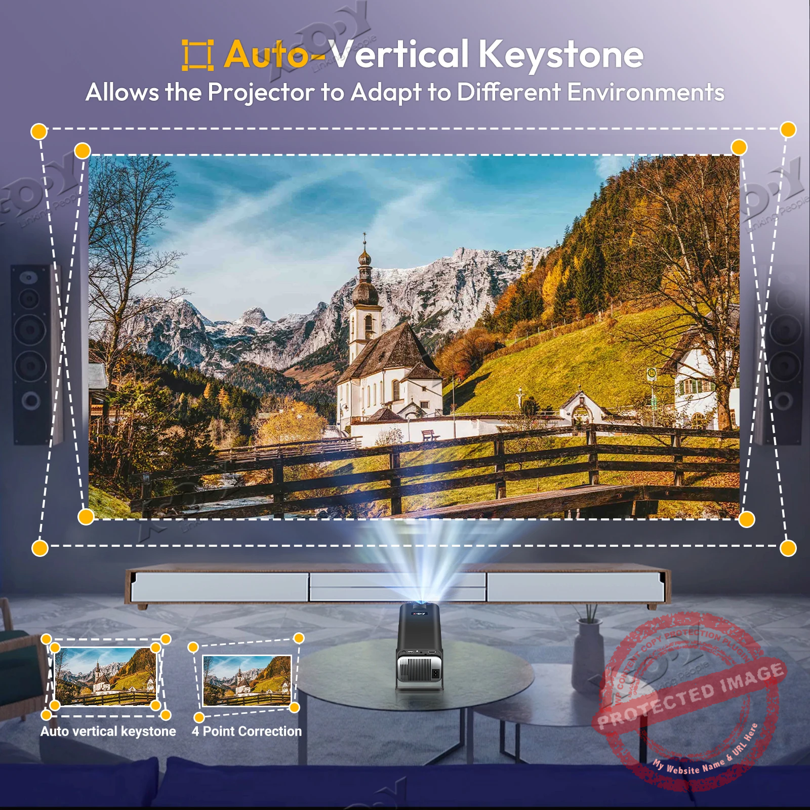 XGODY Gimbal5 Portable Smart Projector - Image 4