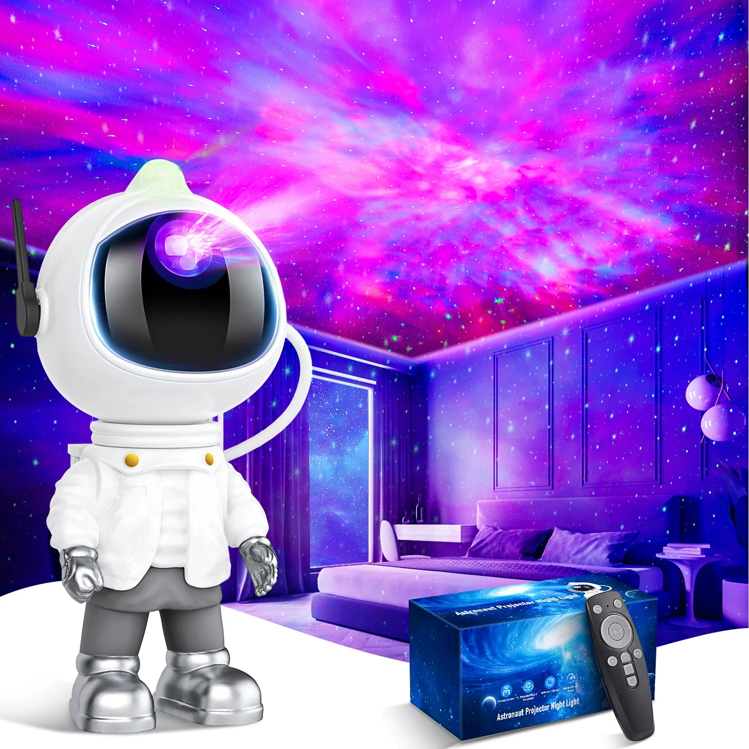 S0f4677b30af24102b693f3a2db83ce5ce.webp Astronaut Galaxy Projector - Image 1