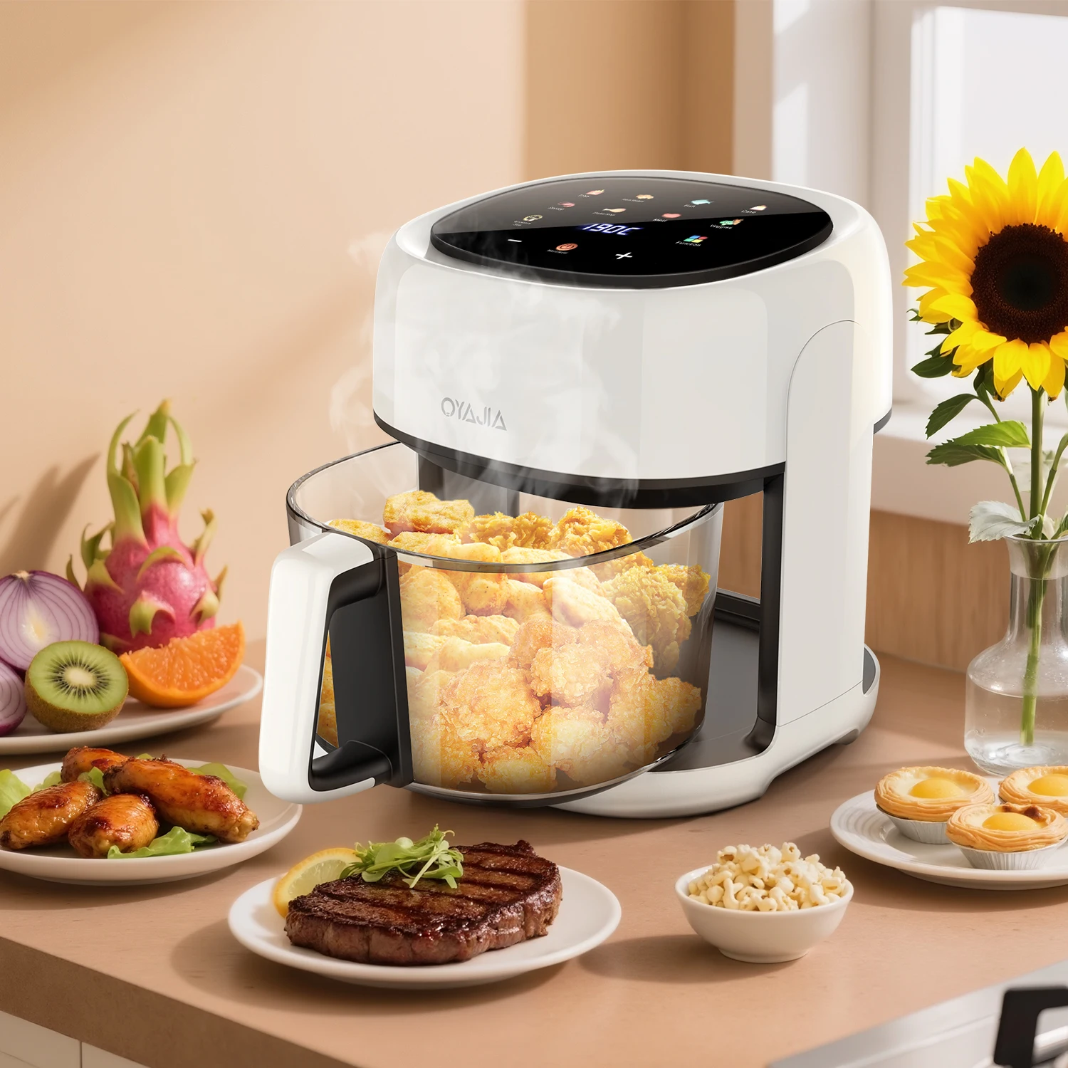 S295876de83f2448f88d5396ef089fd0cy.webp Qinux Fodisi Air Fryer - Image 1