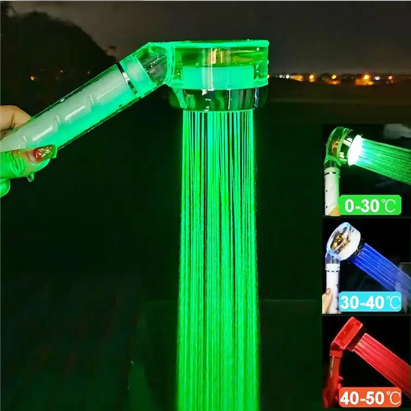 S14788985217f4457b92652e4ae98c7dbL.webp Zenvora LED Handheld Shower With Filtration - Image 1