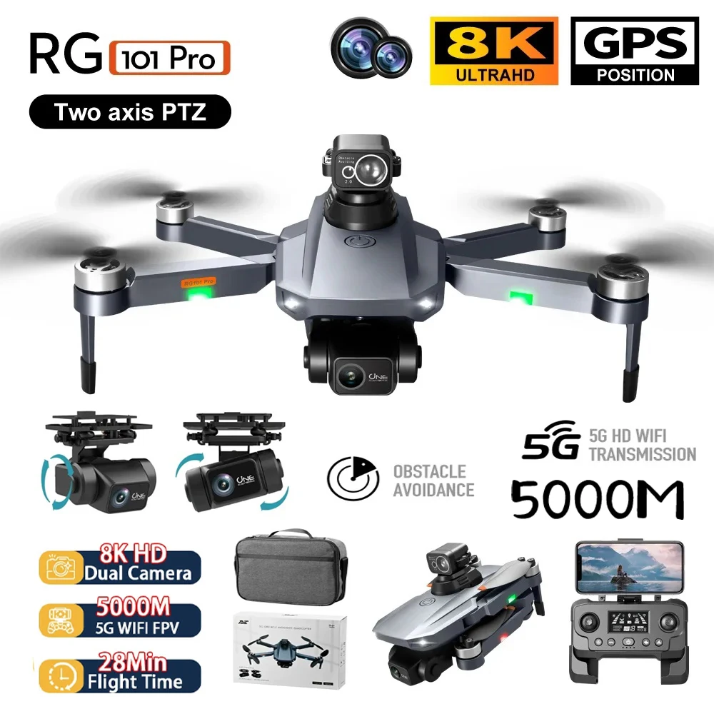 Sbccf609b5f06448396015dac49bd32ddF.webp RG101 8K GPS Drone - Image 1